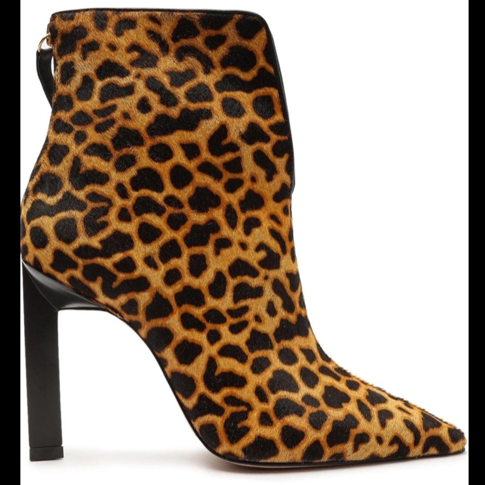 NEW SCHUTZ LEOPARD STILETTO HEEL BOOTIES SIZE 6.5 SOLD OUT ONLINE & STORES - Picture 2 of 3